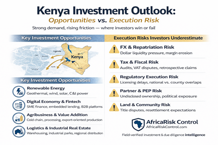 Kenya Investment Outlook Opportunity Endures, but Execution Risk Now Defines Outcomes