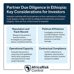 Local Partner Due Diligence Critical for Ethiopia’s 2026 Investment Environment